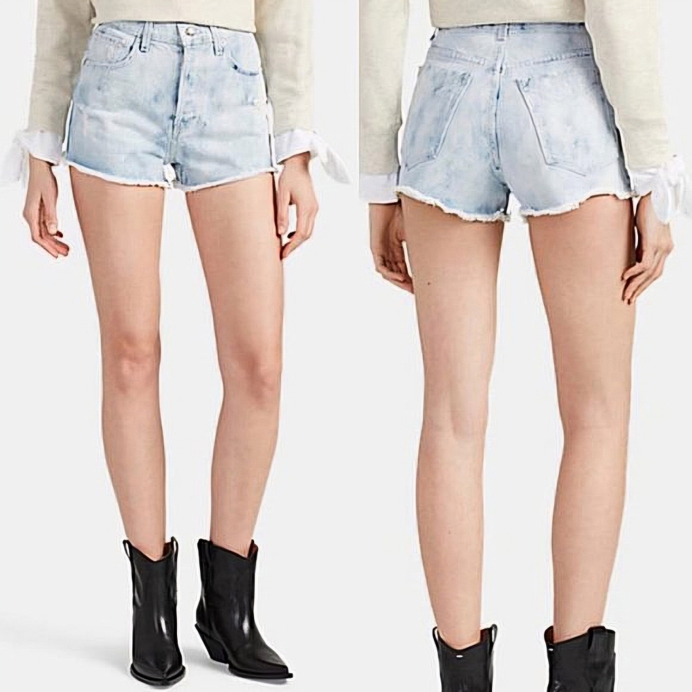 Derek Lam 10 Crosby Drew High Rise Cut Off Shorts Size 25